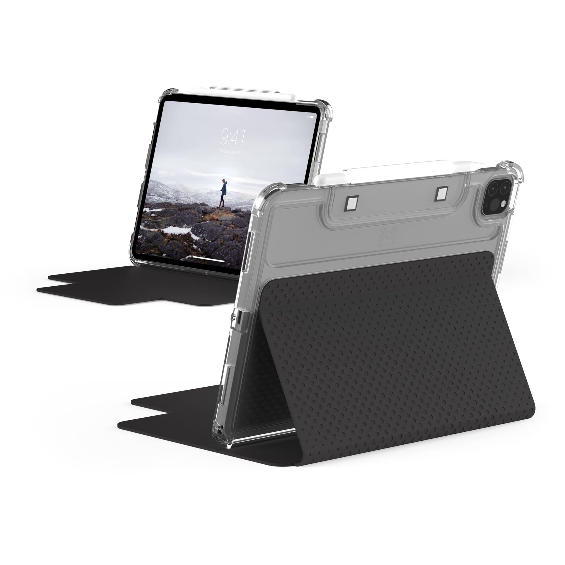 UAG iPad Air 10.9 Case 5th Gen 2022 Black Lucent Ultra Slim Folio