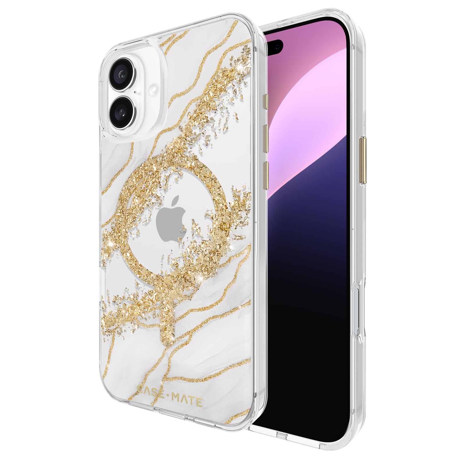 Case-Mate Karat Granite Marble Case For iPhone 16 Plus MagSafe 12ft Drop