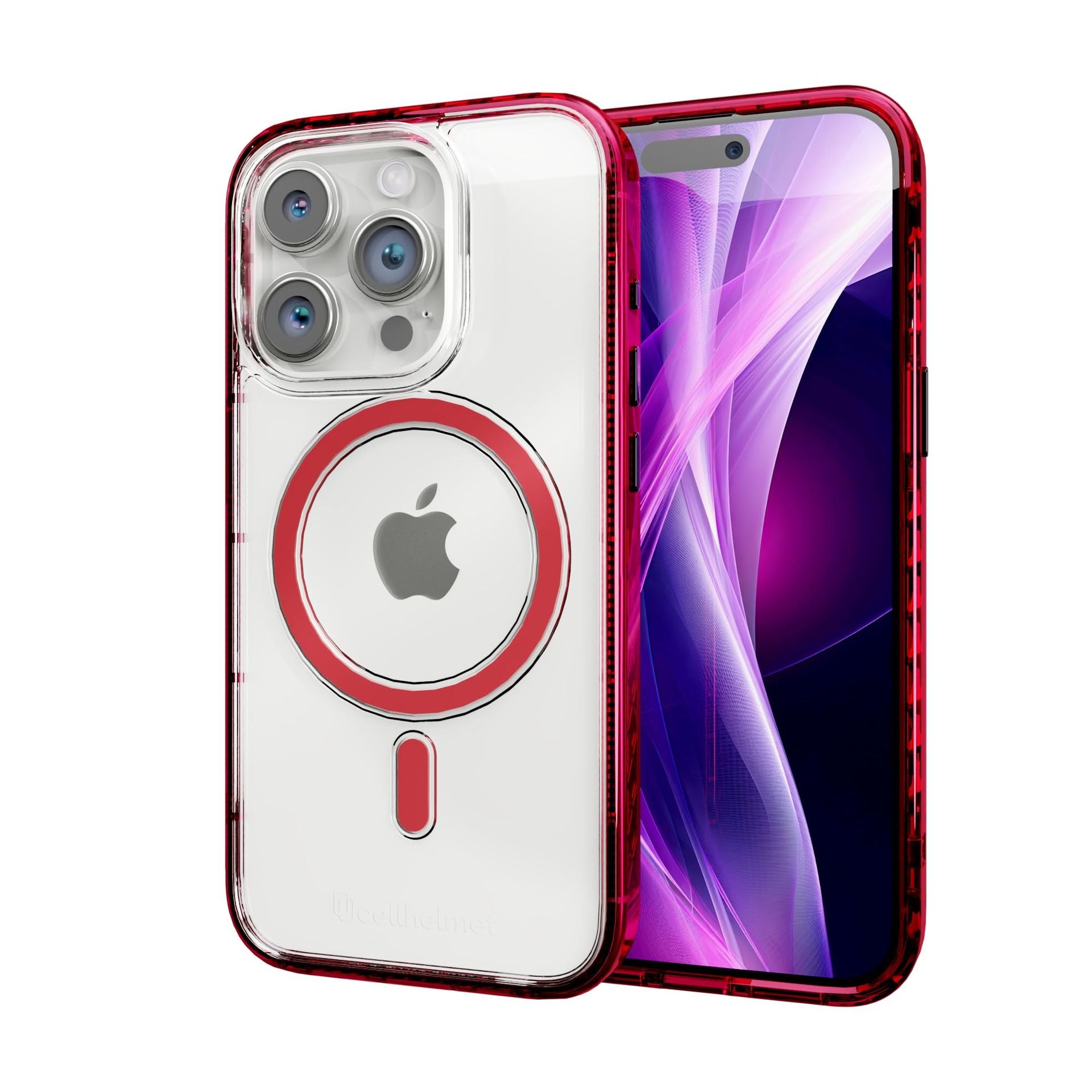 Cellhelmet Magnitude Case For iPhone 15 Pro MagSafe Scarlet Red 13-Foot Drop