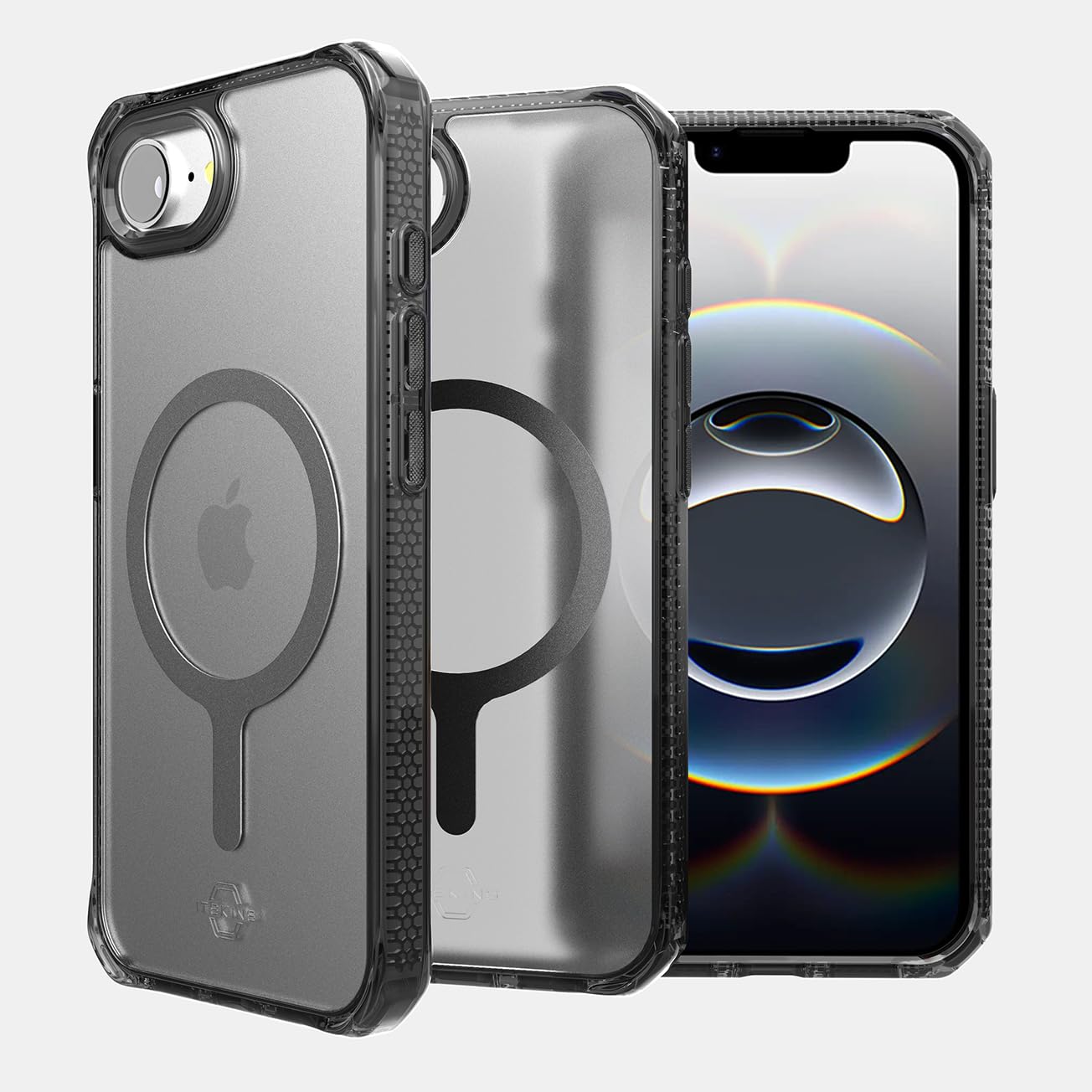 Itskins Hybrid R Vapor Slim MagSafe Case Iphone 16e Smoke