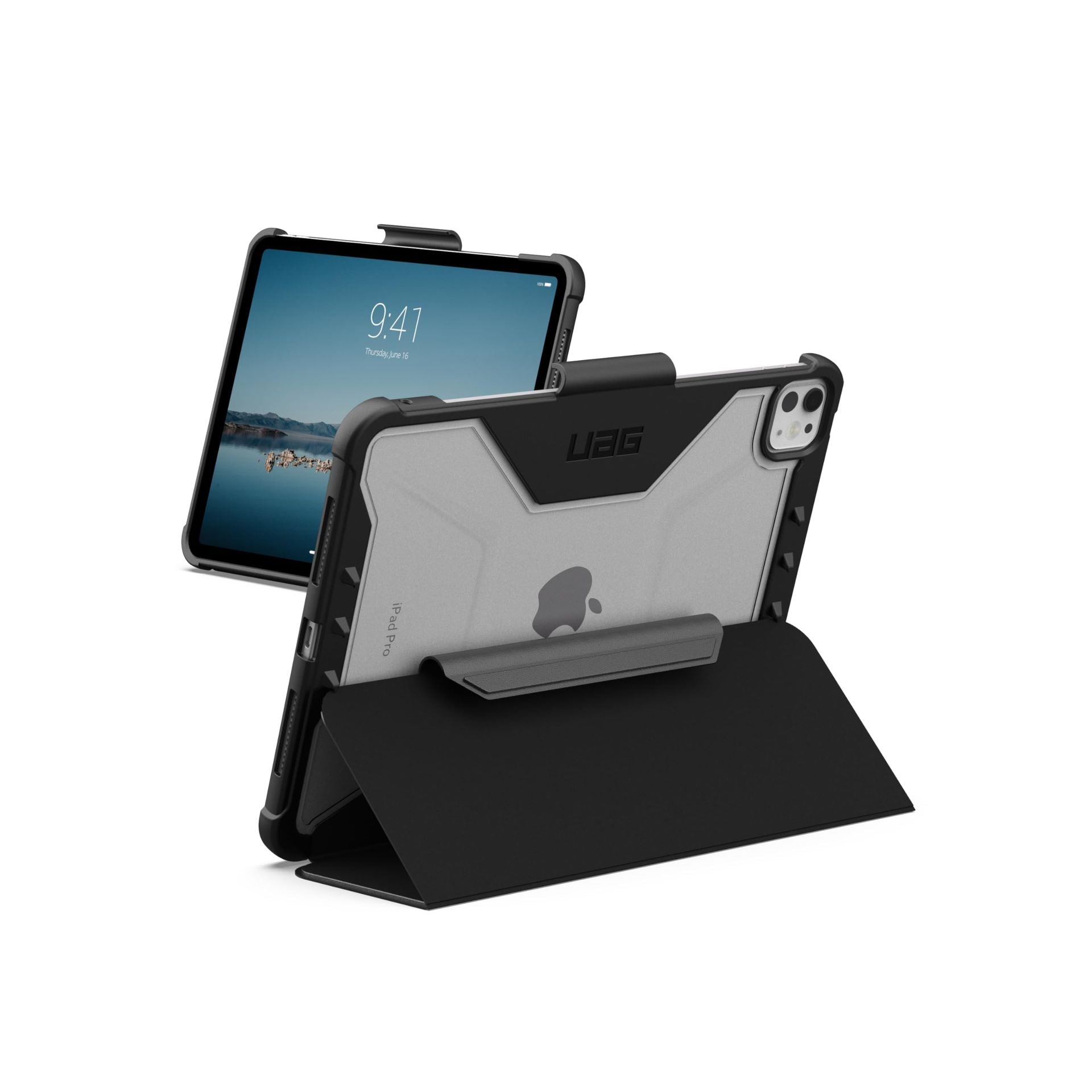 Urban Armor Gear UAG Rugged Clear Folio Case For iPad Pro 11 Plyo Black Ice