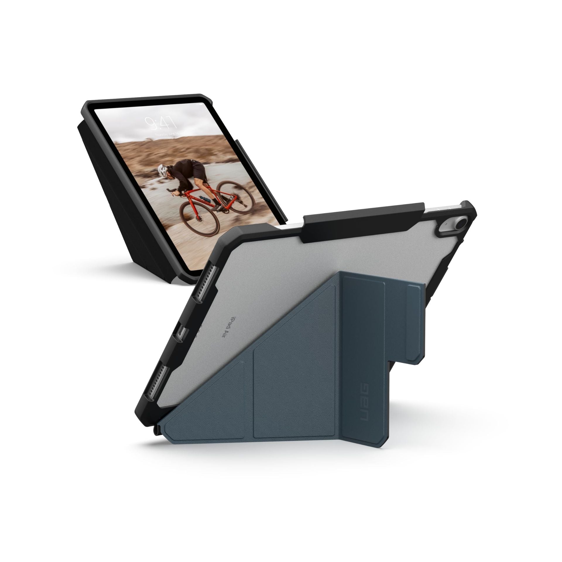 Urban Armor Gear Rugged iPad Air 11in Case With Stand Pencil Holder Cloud Blue