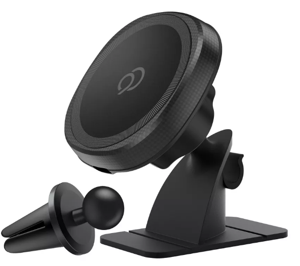 Nimbus9 Wireless Charging Magnetic Vent/Dash Phone Mount Kit - Black