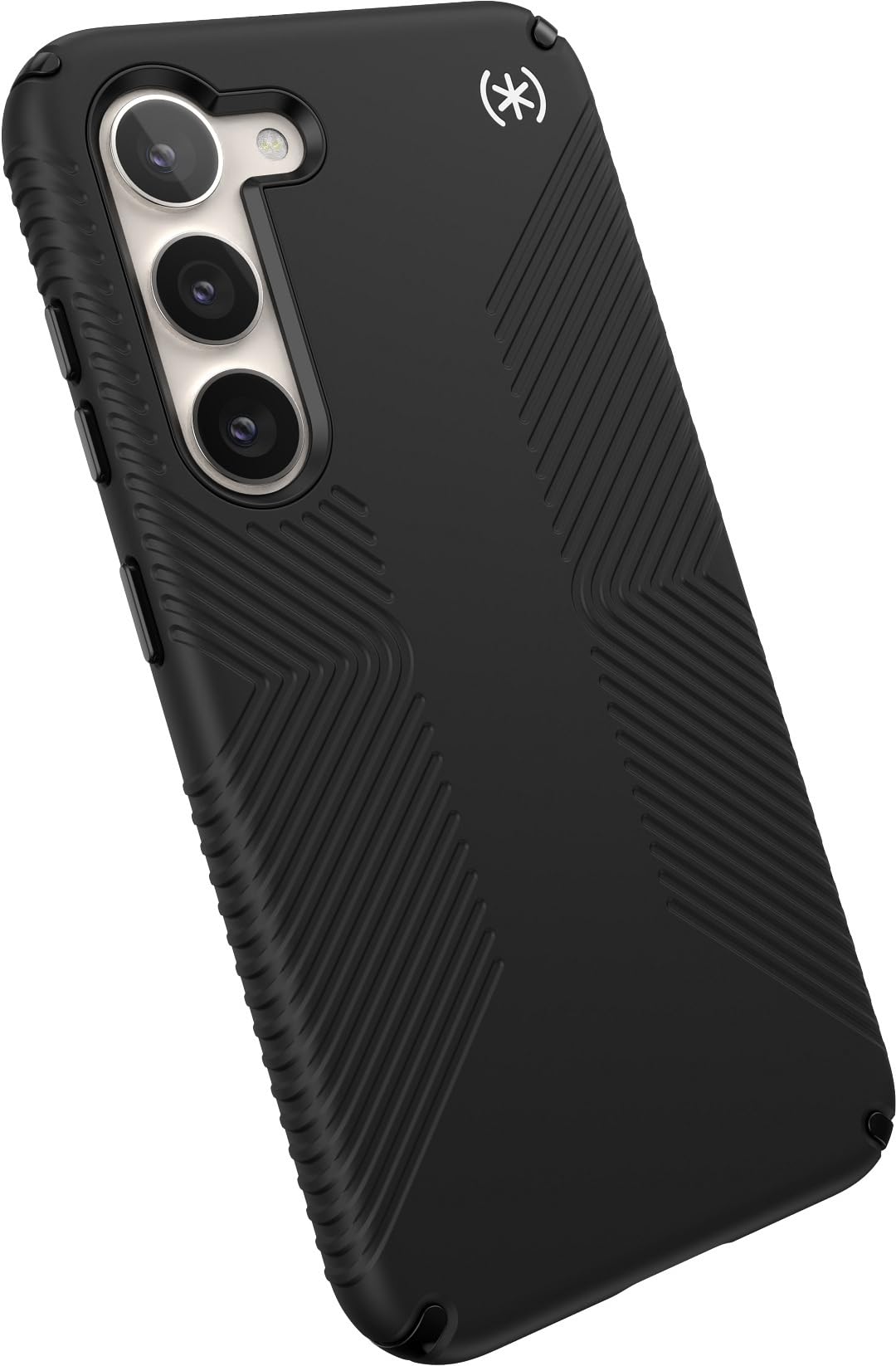 Speck Black Samsung Galaxy S23 Case Drop Protection, Extra Grip, Scratch Resistant & Shock-Absorbent Case For Galaxy S23 Slim Design Grip Protection S23 Black Case Grip Case Presidio2