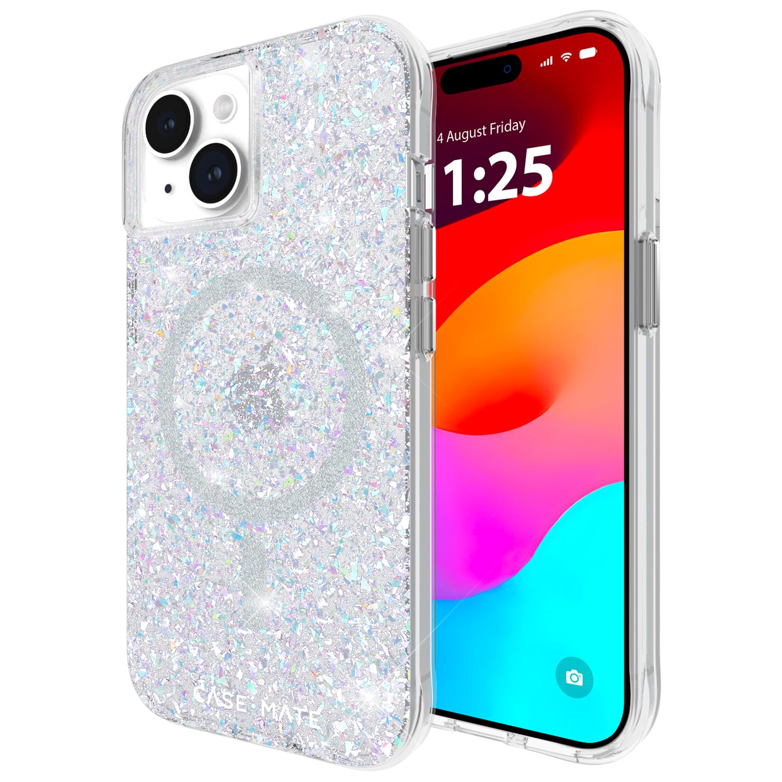 Case Mate Twinkle Disco iPhone 15 6.1 MagSafe Case Rare Sparkle