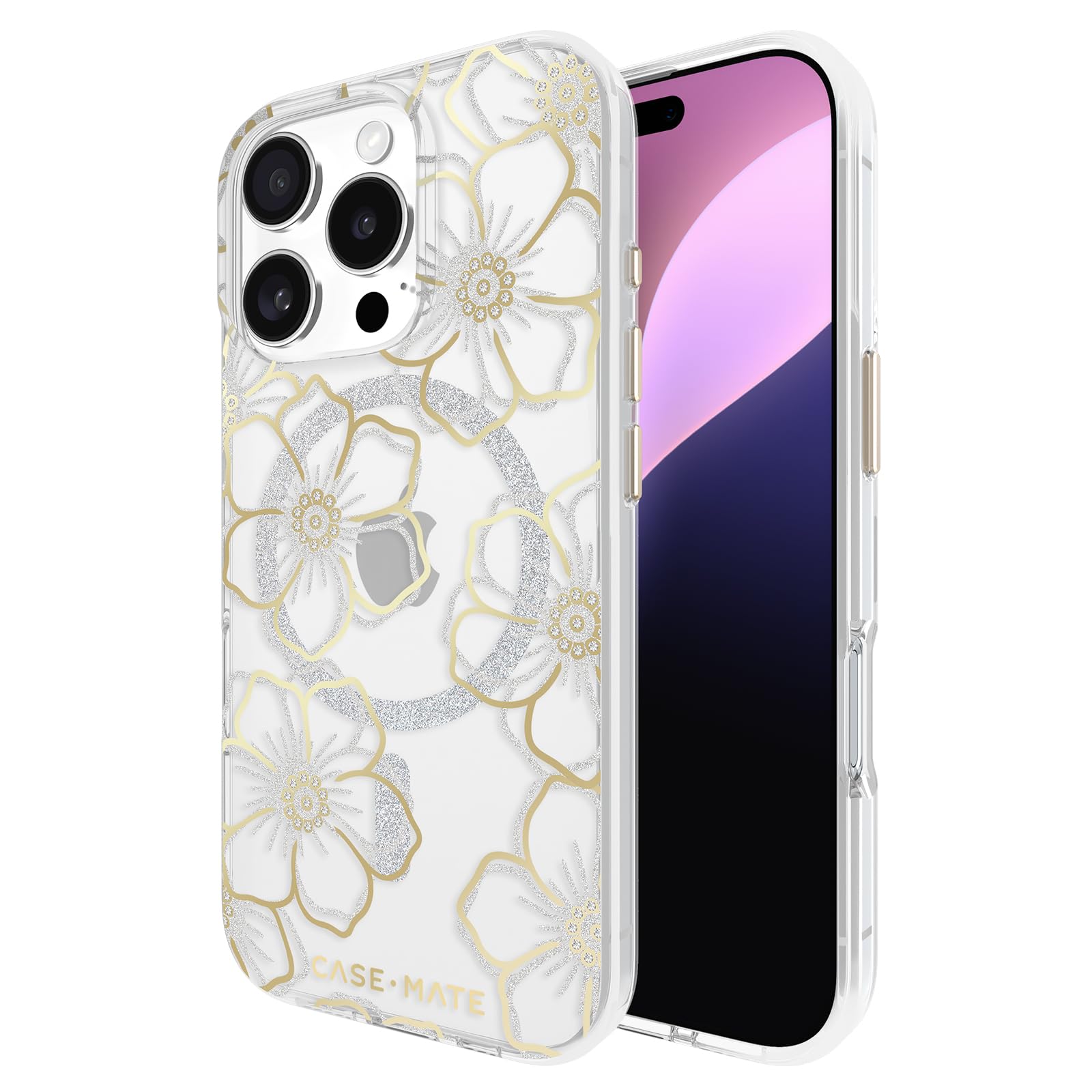 Case Mate IPhone 16 Pro Case MagSafe Sparkly Floral Gems