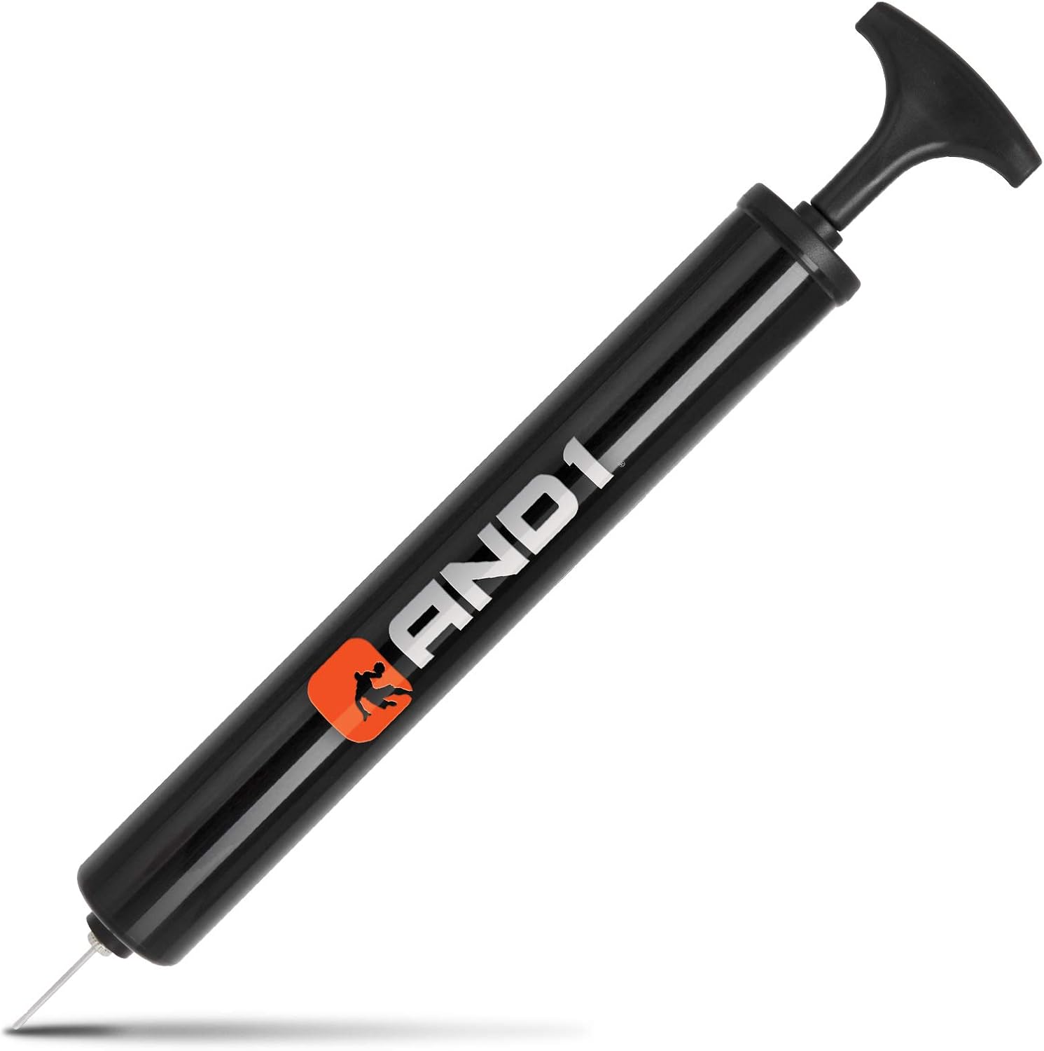 And1 12 Inch Ball Pump With Inflation Needle Compact Portable Hand Pump For Basketballs Soccer Balls Footballs Volleyballs Black