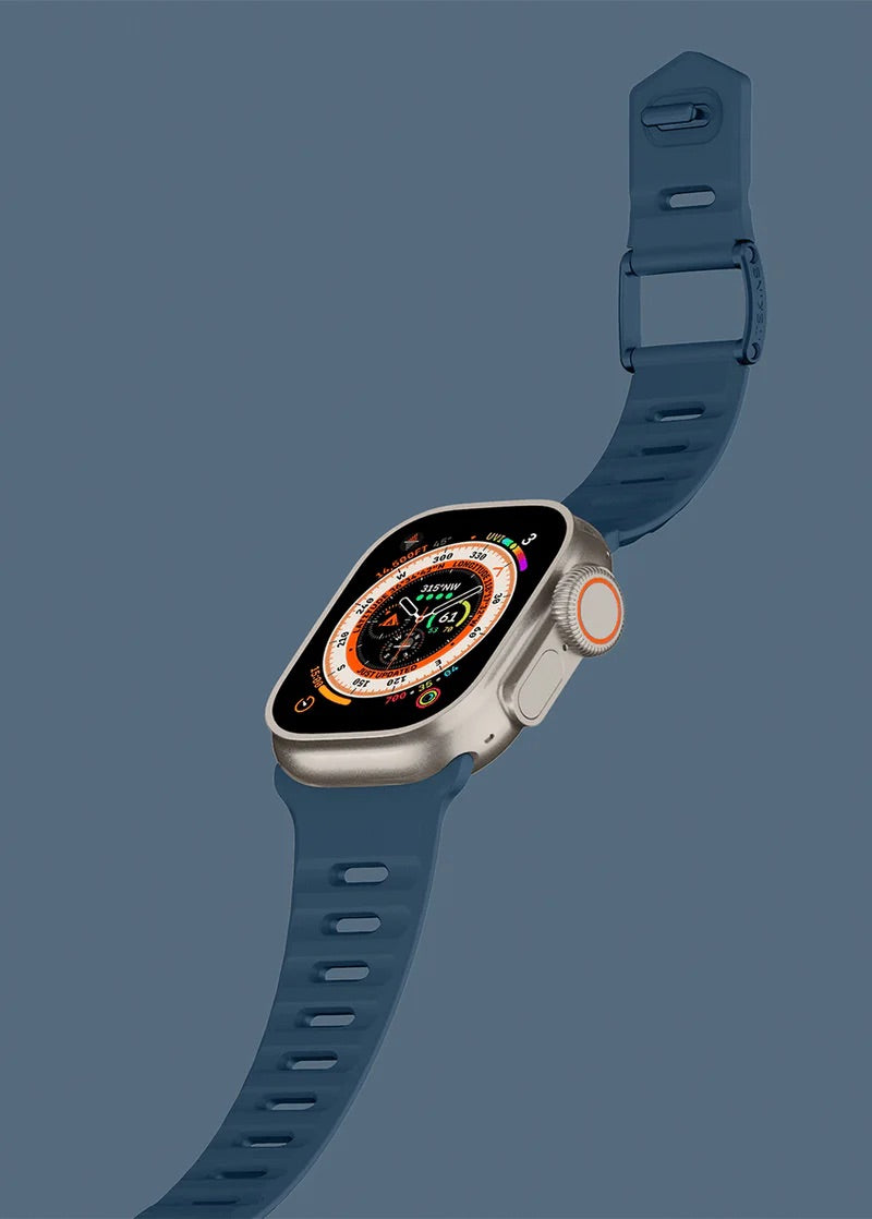 Itskins Hybrid R Silicone Watch Band For Apple Watch Ultra (49mm) / Apple Watch 8 / 7 (45mm) Navy Blue