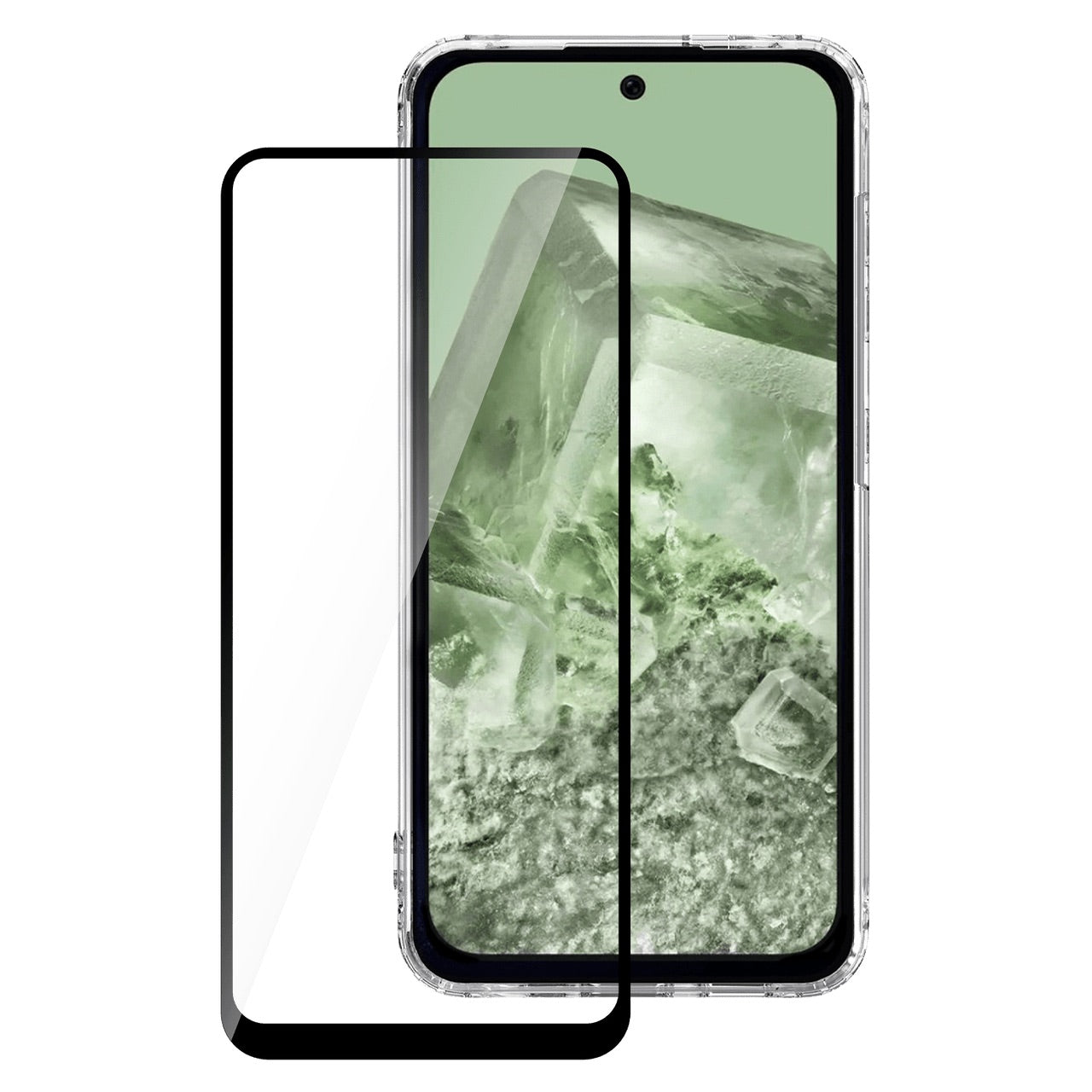Ampd 3D Full Face Tempered Glass Screen Protector for Google Pixel 8a Clear