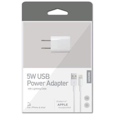 Apple Original Lighting Wall Charger Cube & 3 Ft Lightning Cable