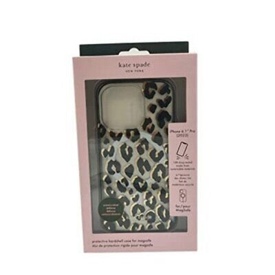 Kate Spade Hardshell Case IPhone 14 Pro City Leopard Black MagSafe