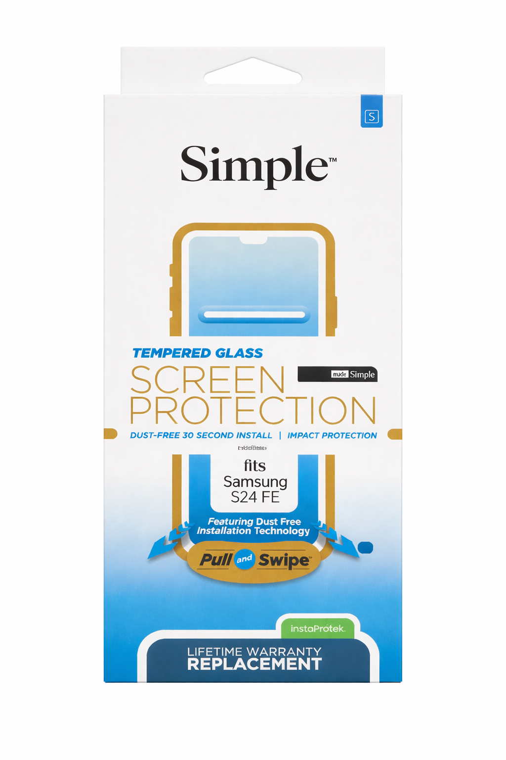 Samsung Galaxy S24 FE Tempered Glass Screen Protector Dust Free Install