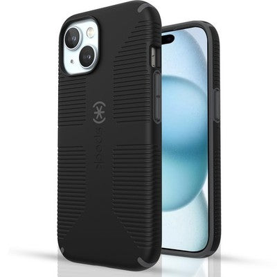 Speck CandyShell Grip Case For iPhone 15 Plus MagSafe 6.7 Inch Black Slate