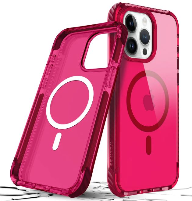 Prodigee Safetee Neo iPhone 15 Pro Max Case Fuchsia Mag Bright and Bold