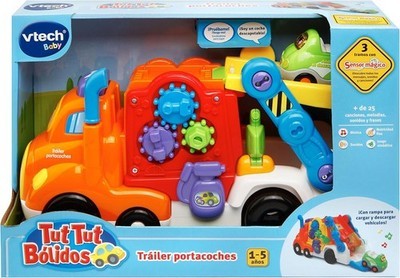 Vtech Tut Tut Bolidos Trailer Portacoches Rare 6x4x3in Toy