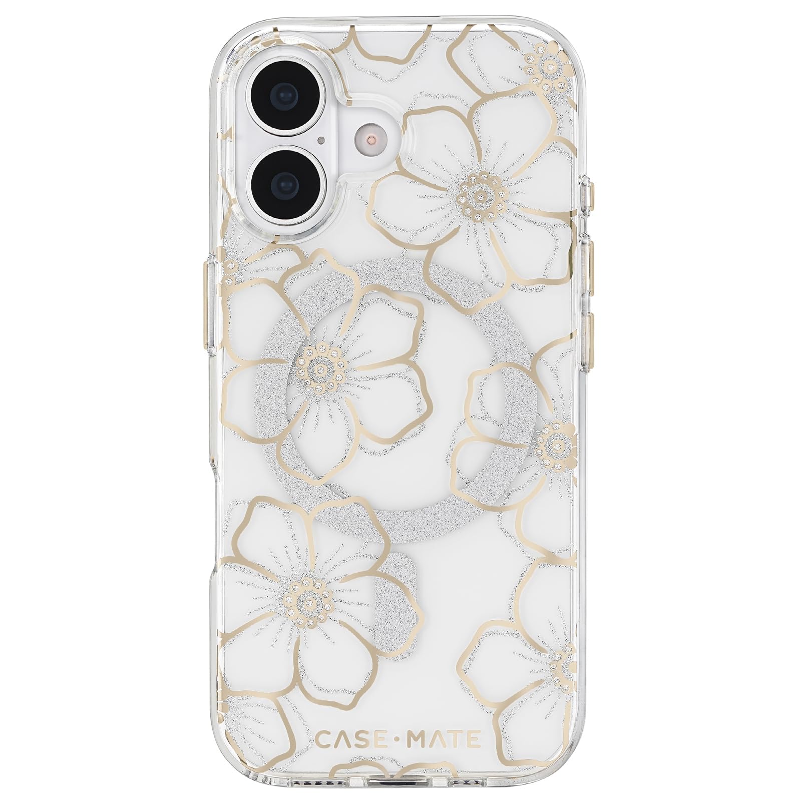 Case Mate iPhone 17 Case MagSafe Sparkly Floral Gems With 12ft Drop Protection