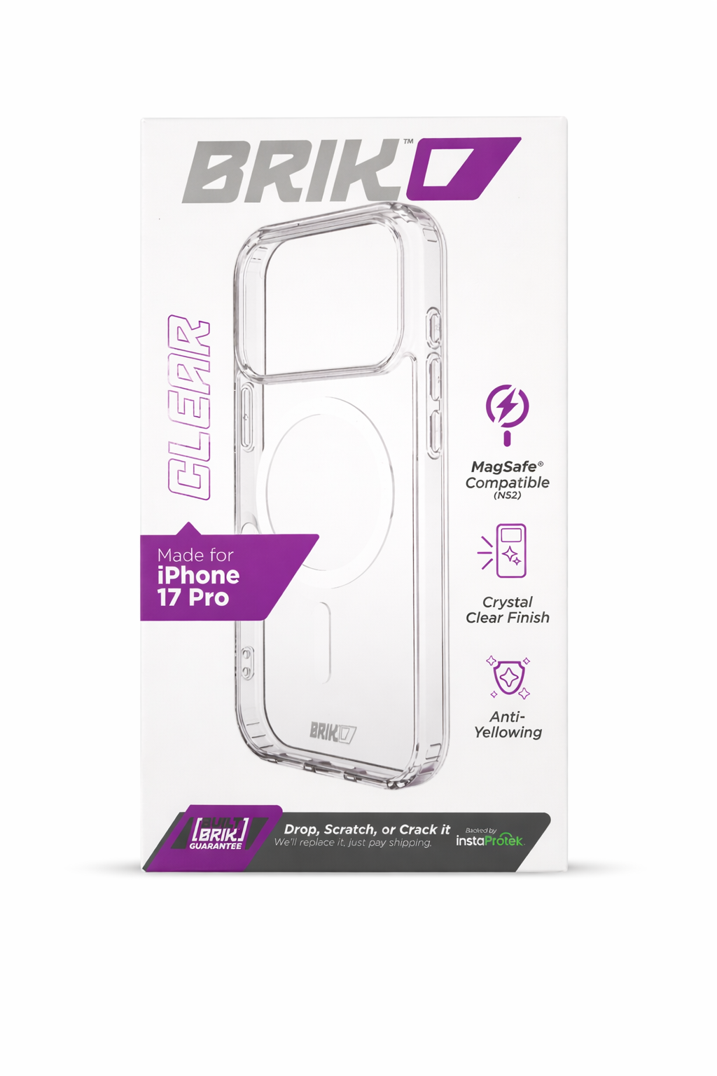 Brikd Clear MagSafe Compatible Case For iPhone 17 Pro Only