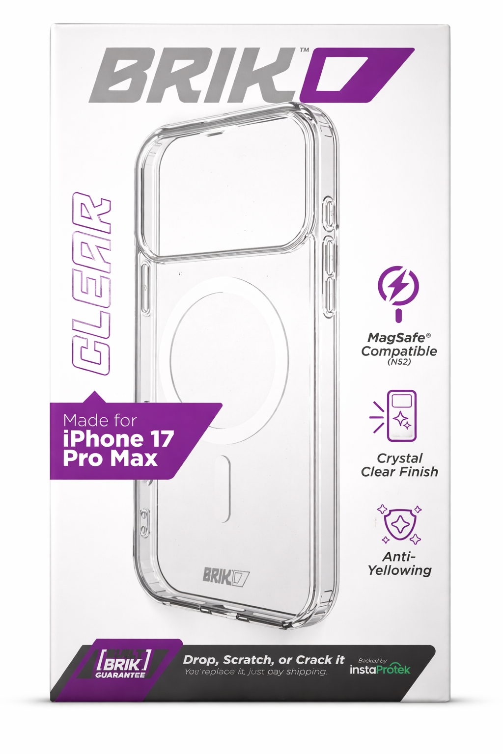 Brikd Clear MagSafe Compatible Case for iPhone 17 Pro Max Ultra Thin Protection