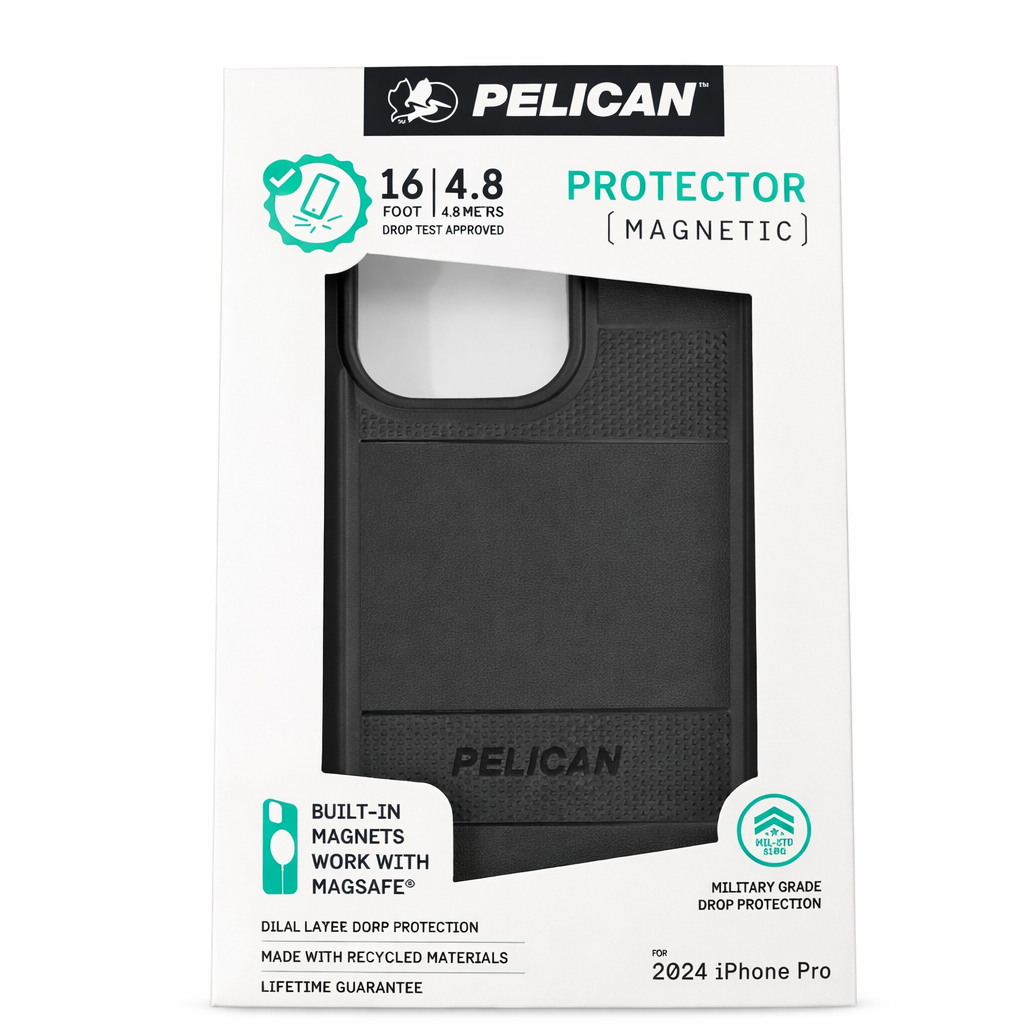 Pelican Protector iPhone 16 Pro MagSafe Case Black