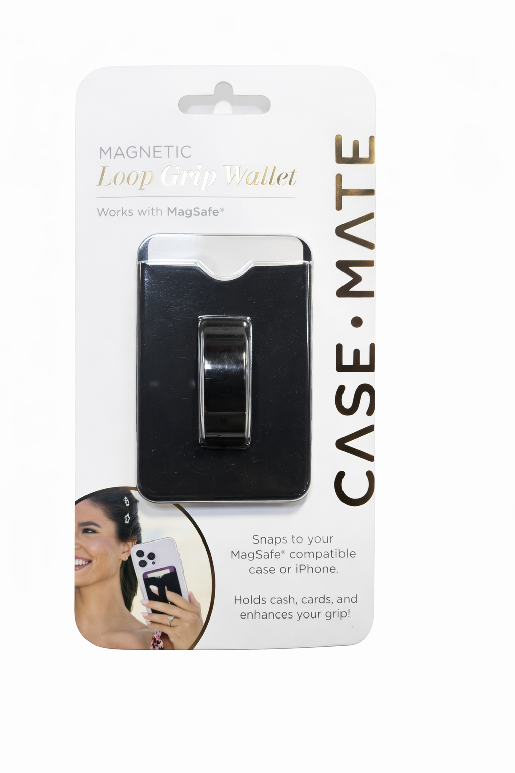 Case-Mate Loop Grip MagSafe Wallet Black For Iphone