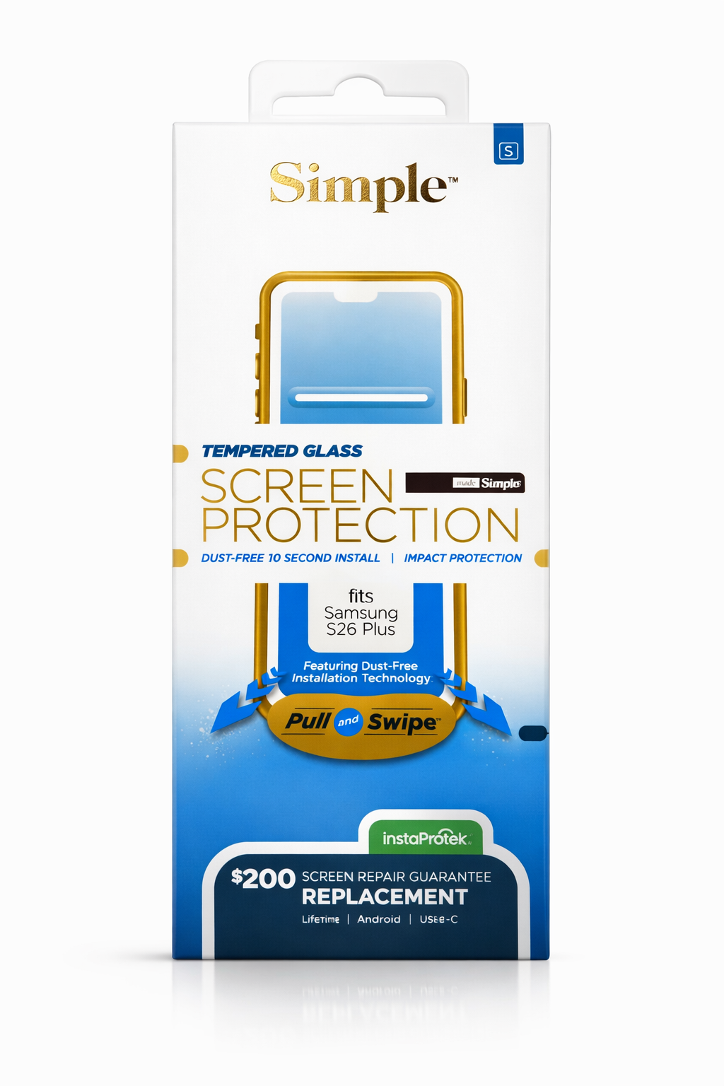 Tempered Glass Screen Protector Samsung Galaxy S26 Plus Dust Free Install Kit