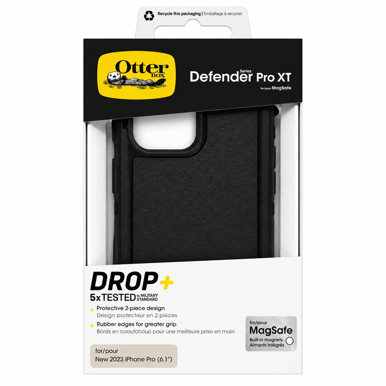 OtterBox Defender Series Pro XT Case For iPhone 15 Pro Black Scratch Resistant