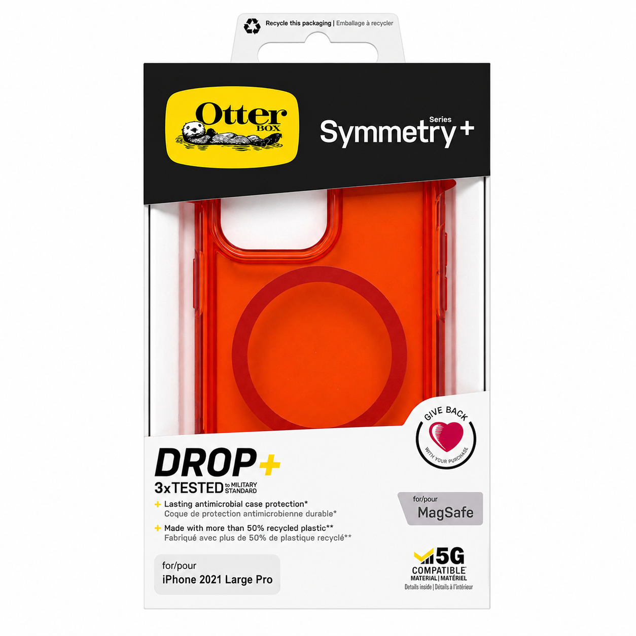 OtterBox Symmetry Series Plus Clear Antimicrobial Case for iPhone 13 Pro MagSafe