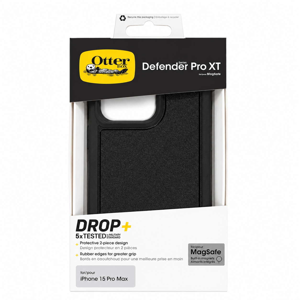 OtterBox Defender Series Pro XT MagSafe Case For iPhone 15 Pro Max Black