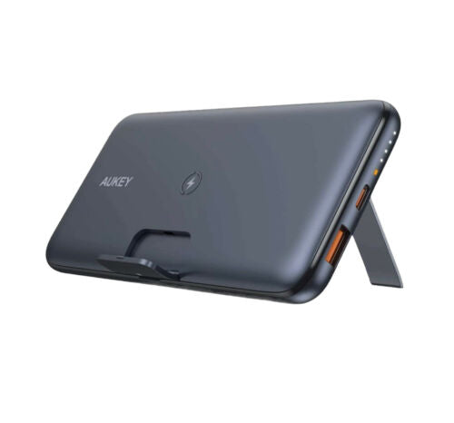 Aukey Basix Pro Series 10000mah Wireless Charging Power Bank With Power Delivery 3.0 And Qualcomm Quick Charge 3.0