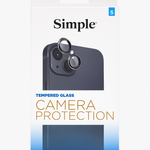 [810135810500] Simple Tempered Glass Camera Lens Protector For Iphone 15 / 15 Plus