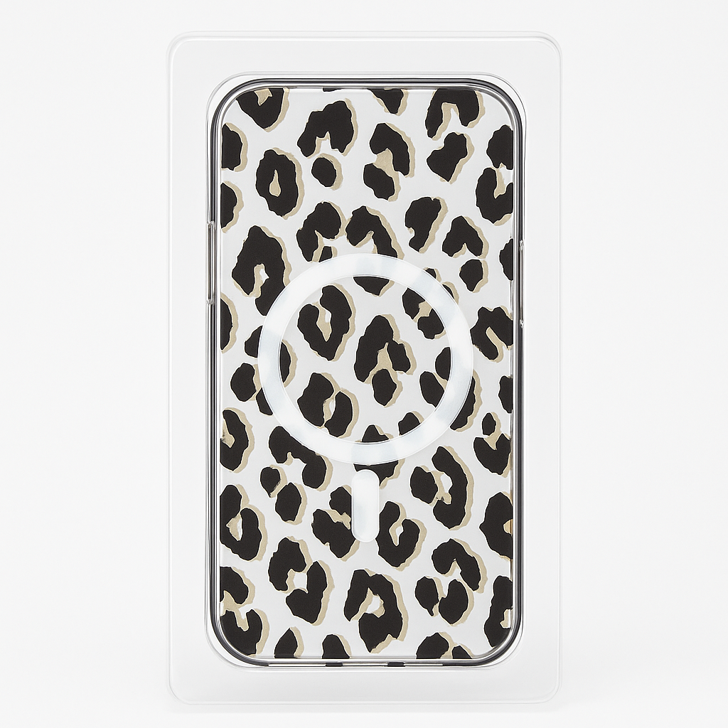 Kate Spade New York IPhone 14 Case MagSafe City Leopard Black Hardshell
