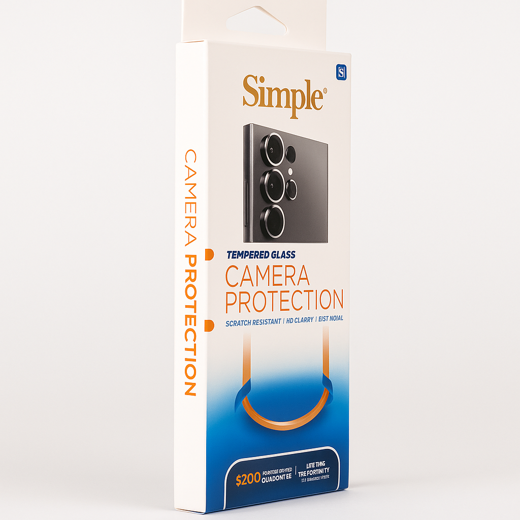 Simple Tempered Glass Camera Protector For Samsung S25 Ultra