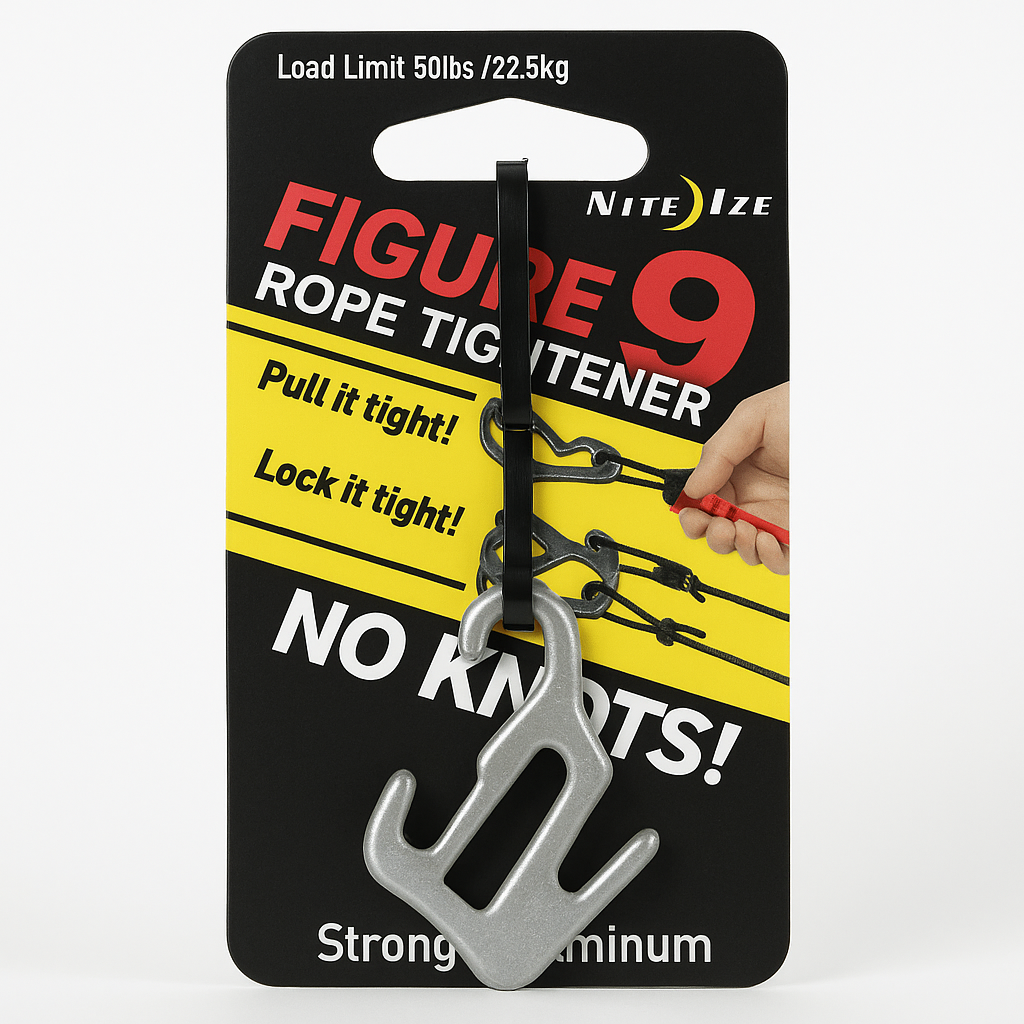 Nite Ize Figure 9 Rope Tightener Small Aluminum Cordage Accessory