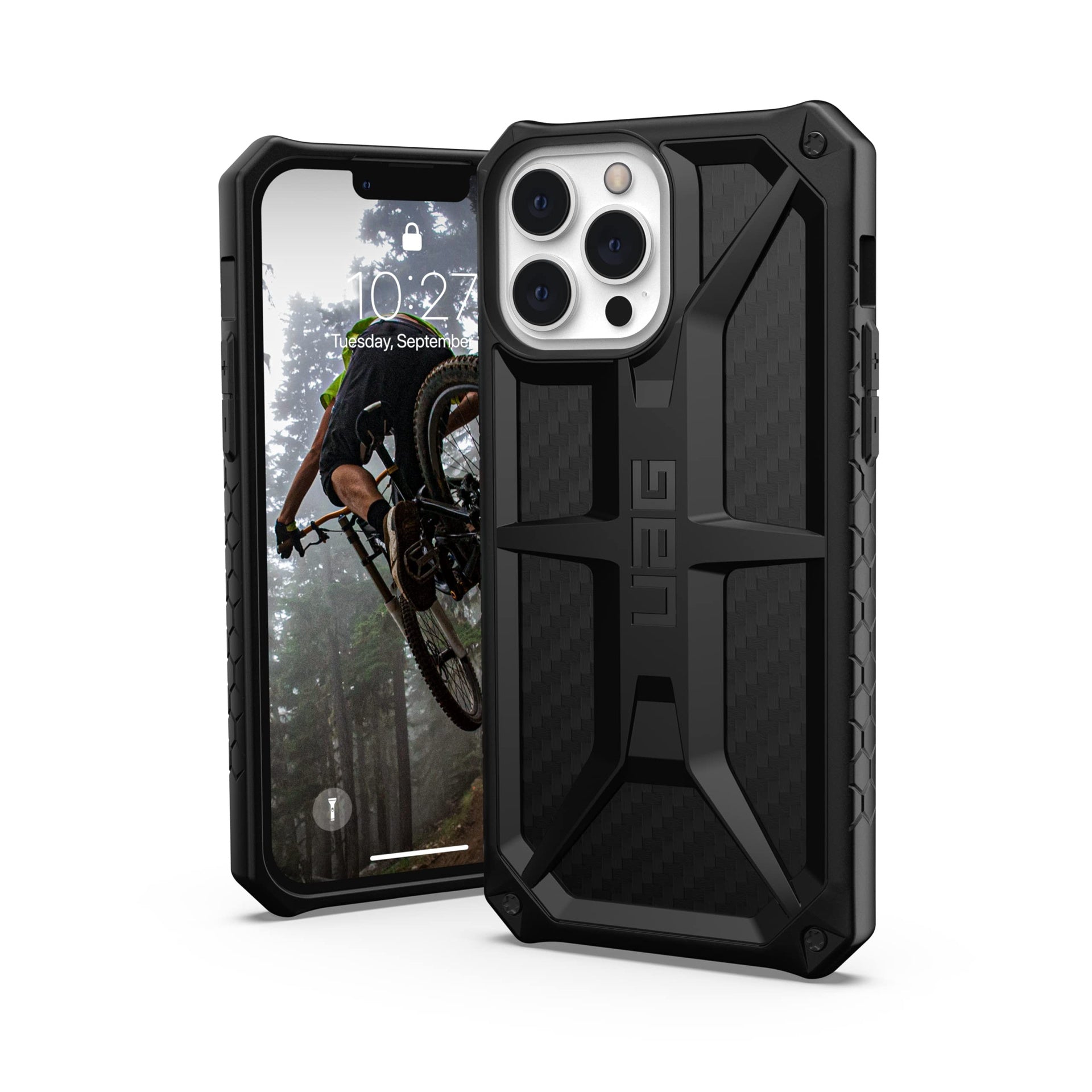 Urban Armor Gear Uag Designed For Iphone 13 Pro Max Case Carbon Fiber Rugged Lightweight Slim Shockproof Premium Monarch Protective Cover, [6.7 Inch Screen]