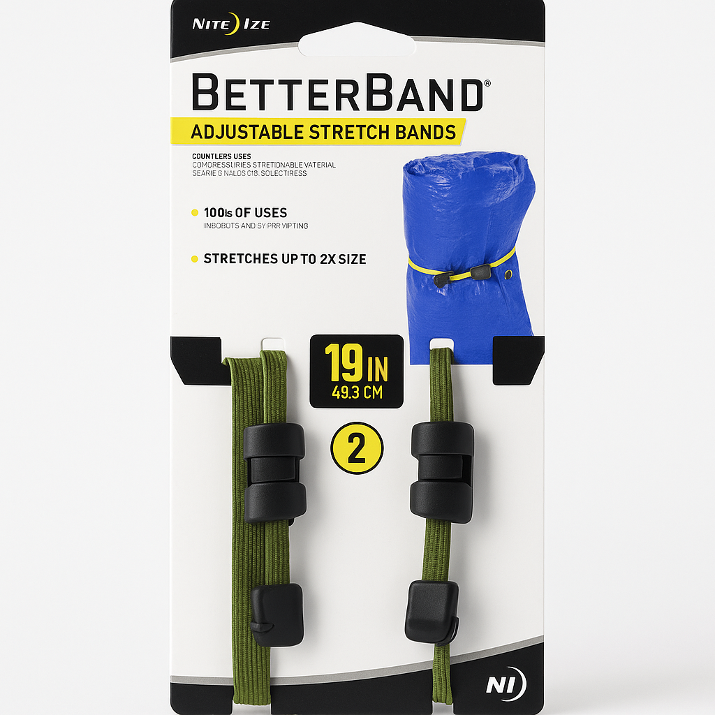 Nite Ize Betterband Adjustable Stretch Bands 19 Inch 2 Pack Foliage