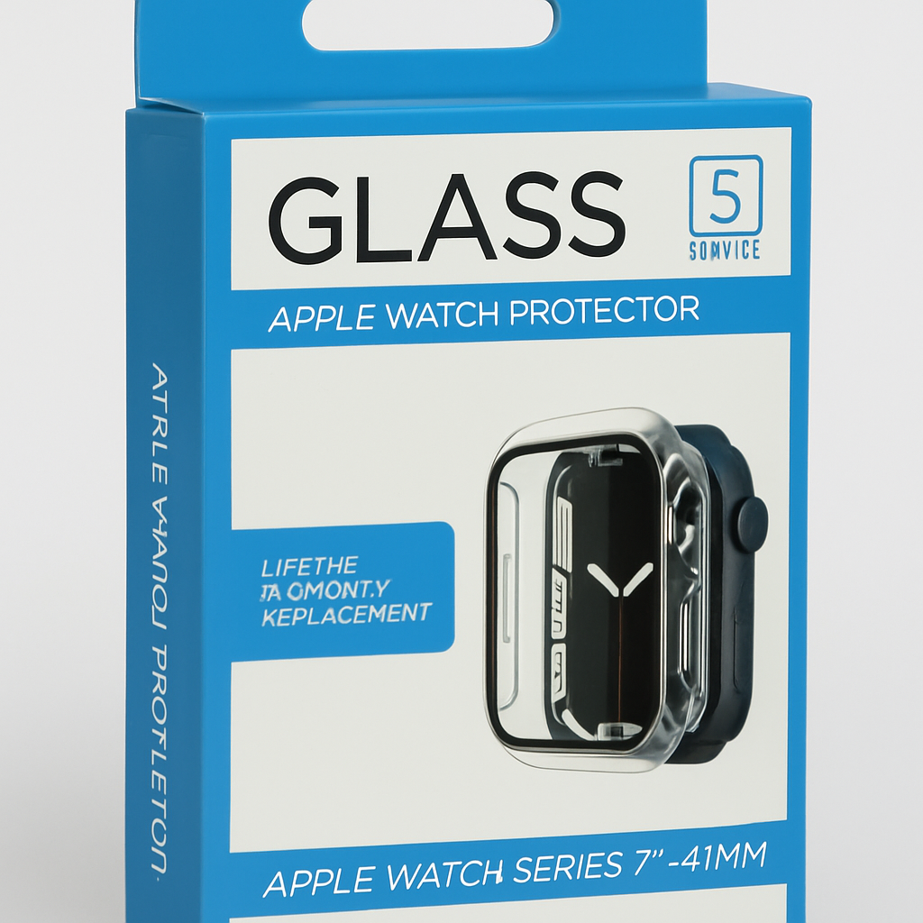 [814238027544] "Simple Protection Tempered Glass W/ Clear Pc Bumper 41mm "