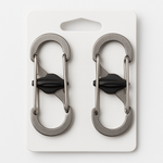 Nite Ize S Biner Microlock Locking Key Holder Stainless Steel 2 Pack