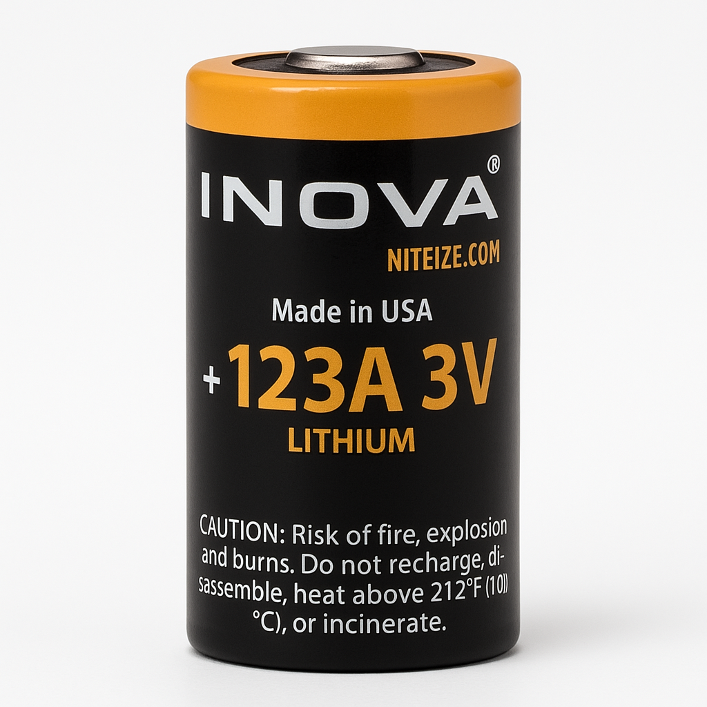 Nite Ize Lithium CR123 Batteries 2 Pack Ten Year Shelf Life