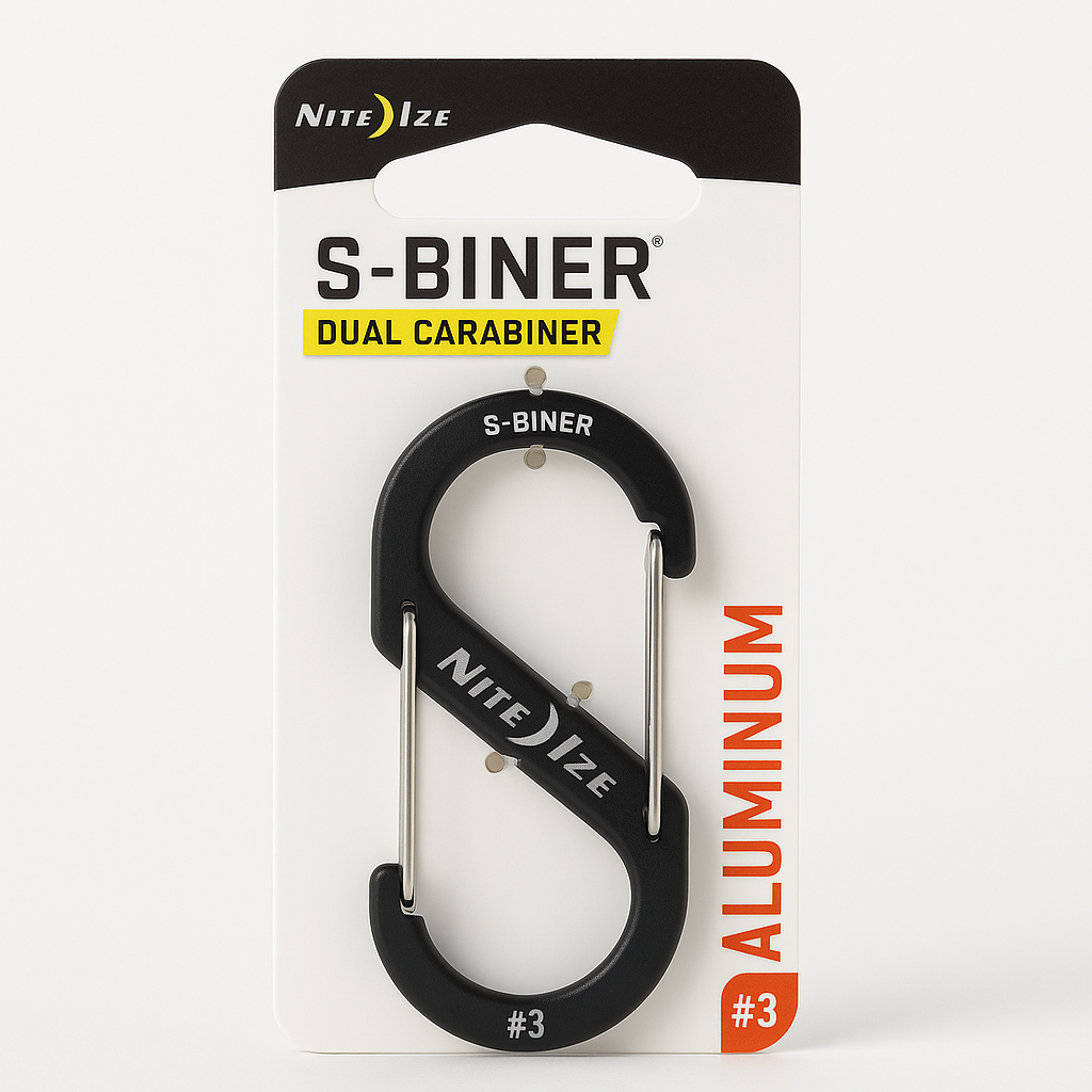 Nite Ize S-Biner Size 3 Aluminum Dual Carabiner Charcoal Grey