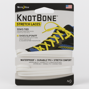Nite Ize Knotbone White Stretch Laces For Athletic Shoes