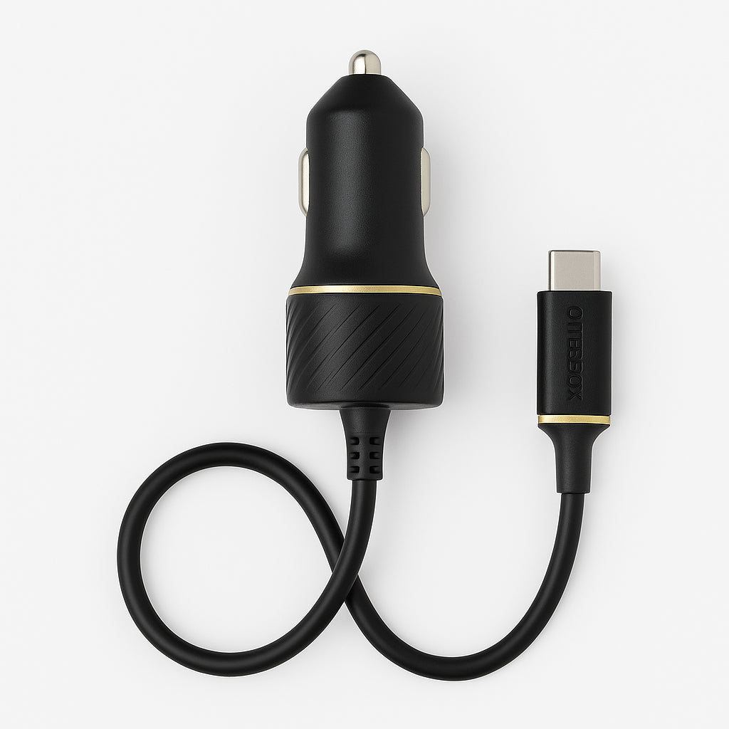 Otterbox 18w Usb C To Usb C Fast Car Charger Cable Black Shimmer