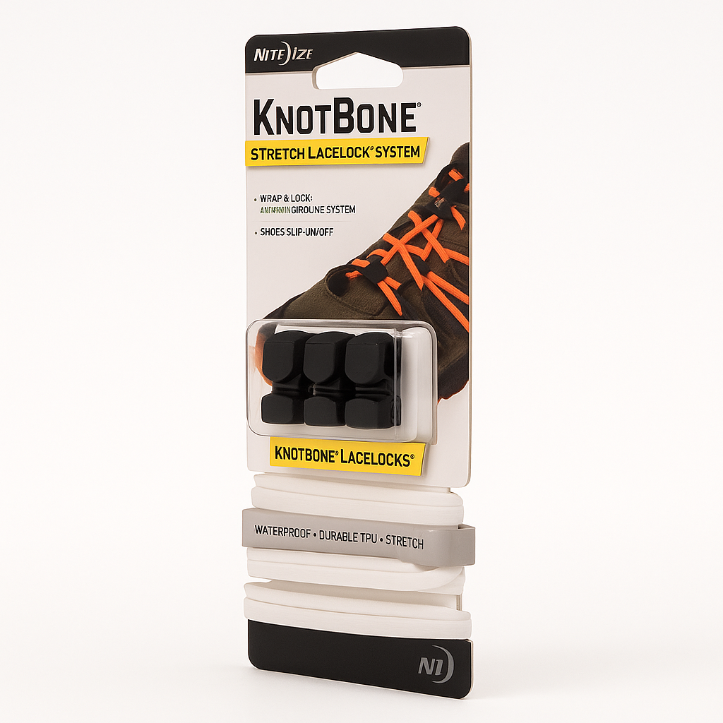 Nite Ize Knotbone Stretch LaceLock System Outdoor Gear Tie White