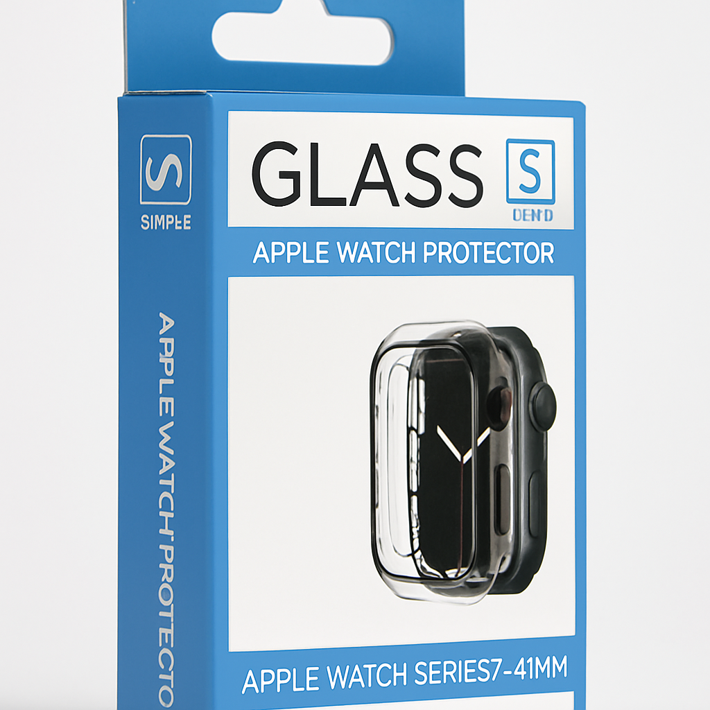 [814238027544] "Simple Protection Tempered Glass W/ Clear Pc Bumper 41mm "