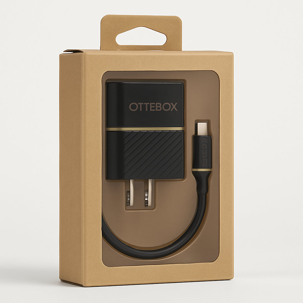 OtterBox 18W USB C To USB C Fast Wall Charging Kit Black Shimmer