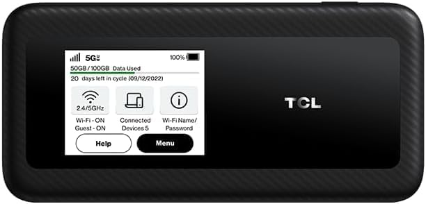 Tcl Communication Ltd Linkzone Hotspot (Mw513u) 1g Black Grade B Locked Verizon