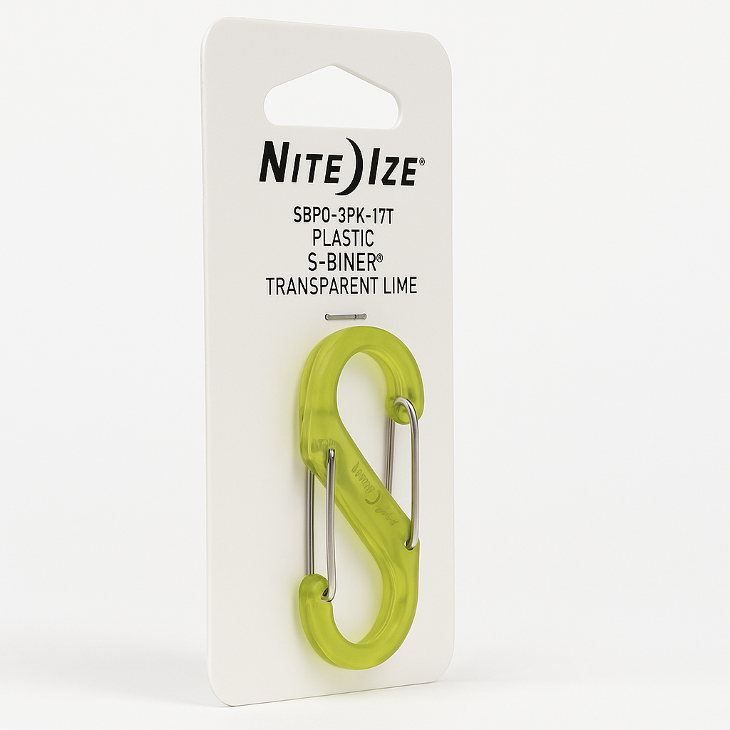 Nite Ize Plastic S Biner Carabiners Transparent Lime 2 Pack Outdoor Clip