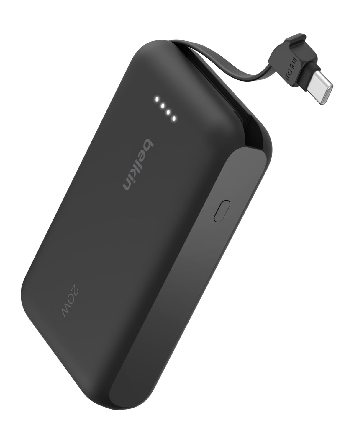 Belkin BoostCharge 10000mAh Power Bank With 20W PD And Integrated Cable Black