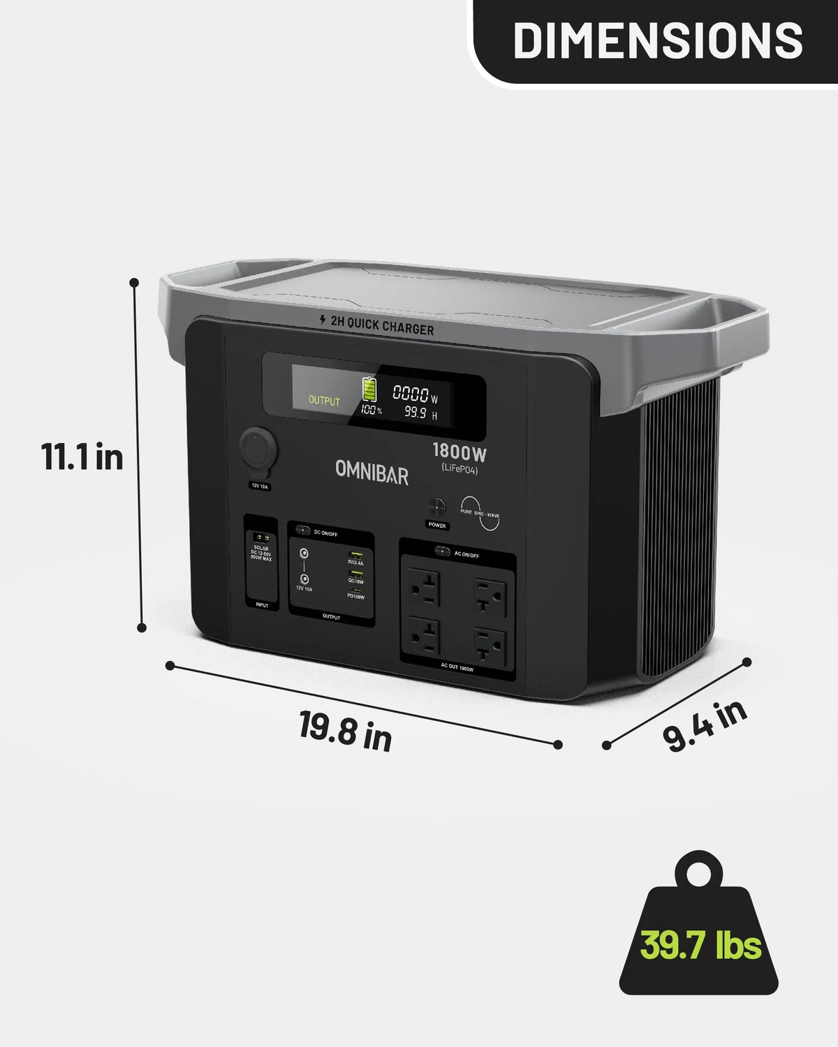 Brio Portable Power Station 1800W | 1536Wh