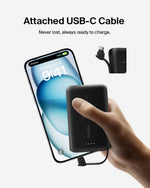Belkin BoostCharge 10000mAh Power Bank With 20W PD And Integrated Cable Black