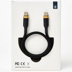 [810135813204] Simple Magnetic Usb C To Usb C Cable, 6ft Length, Black, Fast Charging Data Transfer Cord